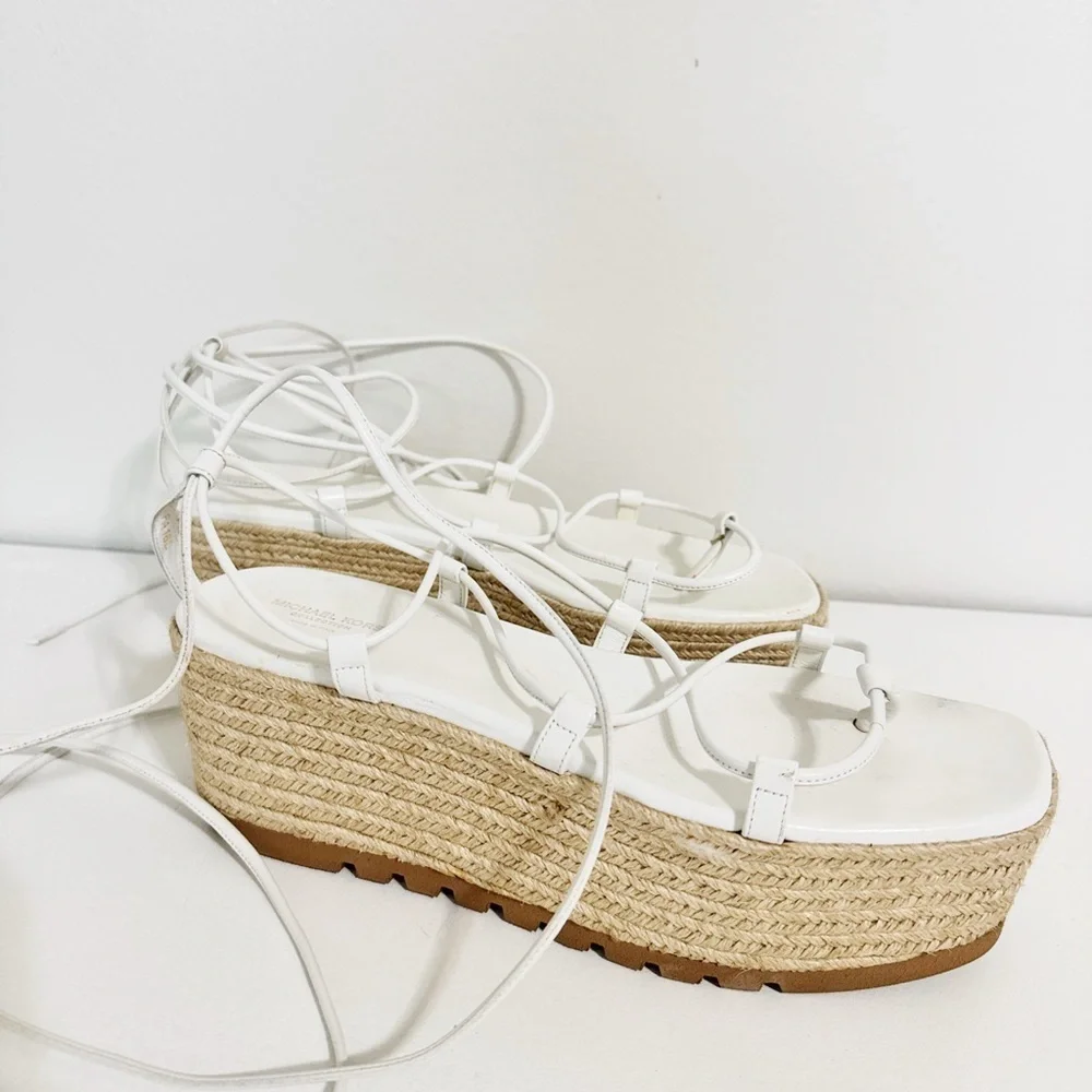 Michael Kors Collection Mabal wrap platform sandal women’s 10